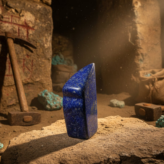 Lapis Lazuli, bloc à poser pièce unique de 223gr, Afghanistan (via Pakistan)