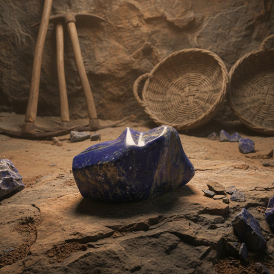 Lapis Lazuli, bloc à poser pièce unique de 344gr, Afghanistan (via Pakistan)