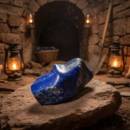Lapis Lazuli, bloc à poser pièce unique de 344gr, Afghanistan (via Pakistan)