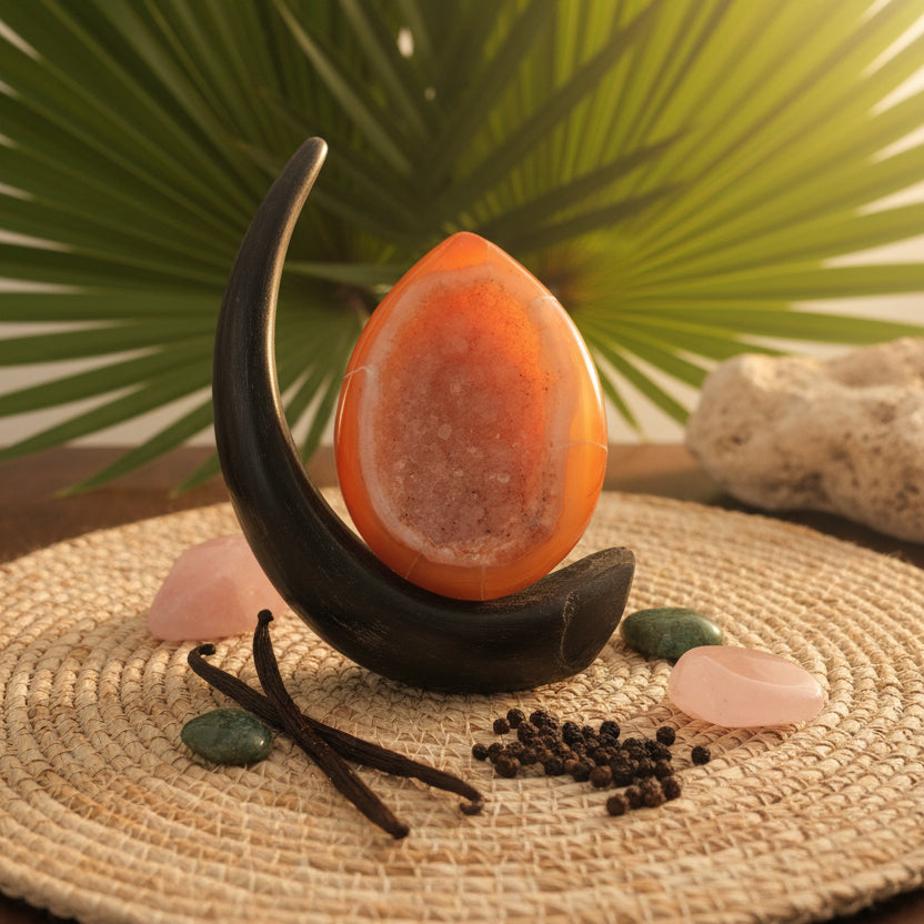 Cornaline, "Magnifique minéral Géodique, Madagascar. AAA