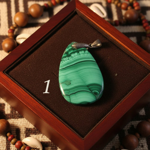 Malachite du Congo, pendentif qualité AAA+