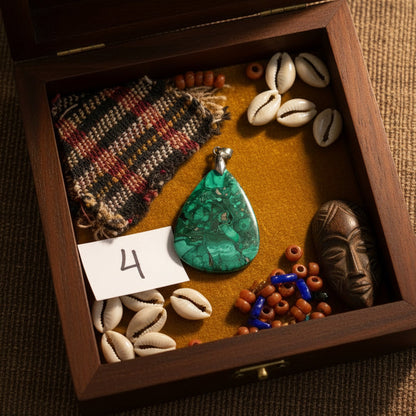 Malachite du Congo, pendentif série 2 qualité AAA+