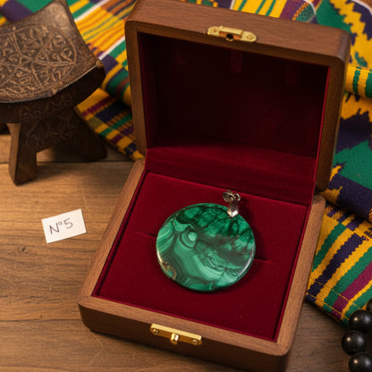 Malachite du Congo, pendentif série 2 qualité AAA+
