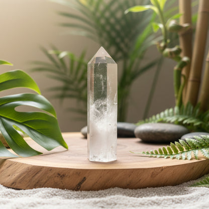 Cristal de Roche du Brésil, Obélisque 110x30mm - 222gr