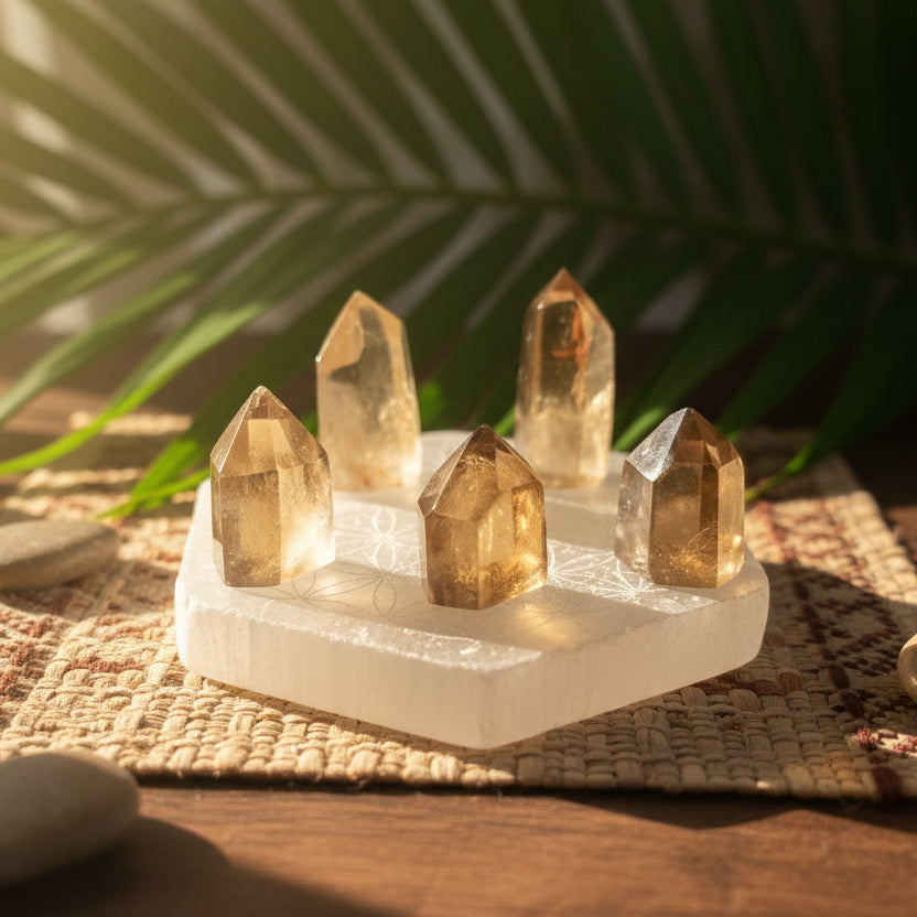 Citrine Naturelle de Madagascar, Prisme 20 à 25mm, Qualité AAA.