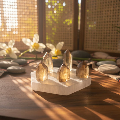 Citrine Naturelle de Madagascar, Prisme 20 à 25mm, Qualité AAA.