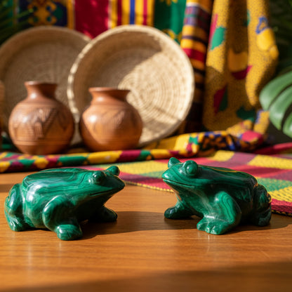Malachite du Congo, Grenouilles 55x35mm.