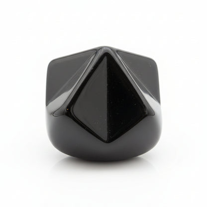 Obsidienne Œil Céleste naturelle Flash, forme libre 65x55mm. AAA.