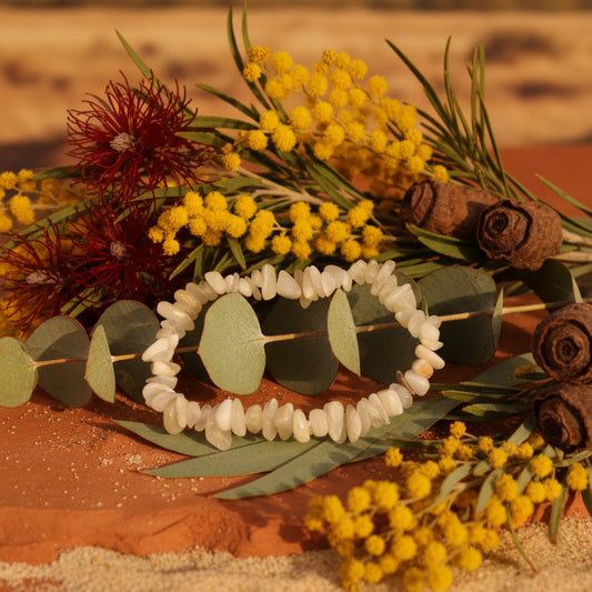 Nacre, Bracelet Baroque en pierres naturelles.