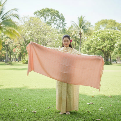 Echarpe Foulard Pashmina fabrication Thaïlandaise 175x68cm env.