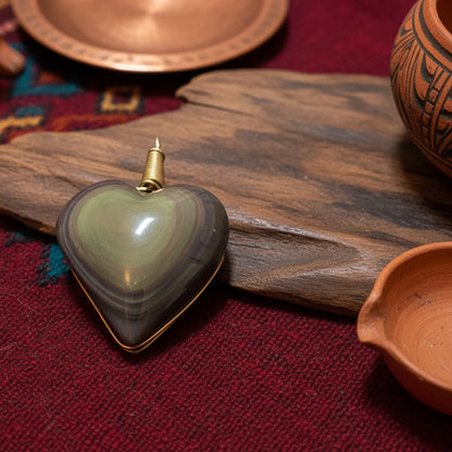 Obsidienne Œil Céleste naturelle, pendentifs d'exception qualité AAA+