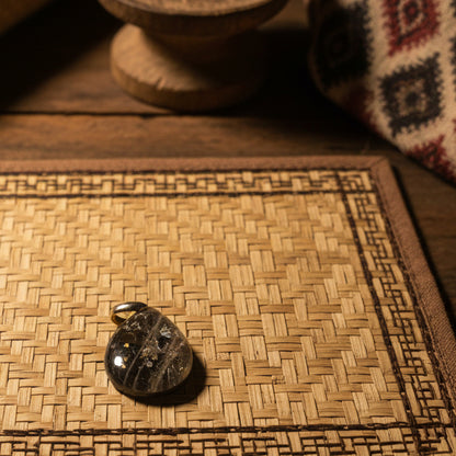 Pierre de lune noire de Madagascar, pendentif qualité AAA