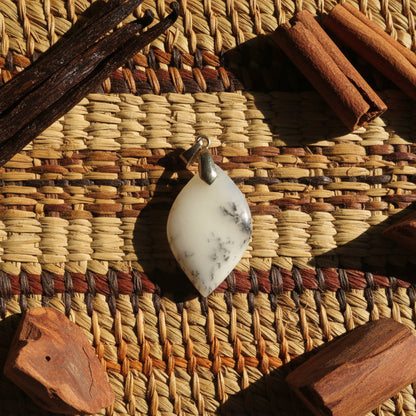 Agate Dentritique, Madagascar, pendentif qualité AA+