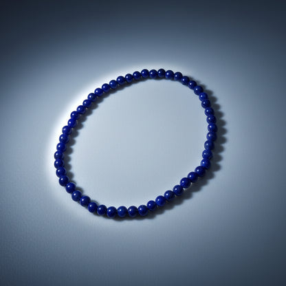 Lapis Lazuli Afghan, bracelet boules 3mm qualité AAA