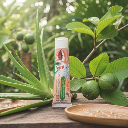 Le dentifrice des Stars en Thaïlande, Aloé Vera et feuilles de goyave
