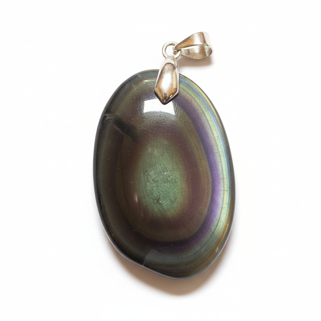 Obsidienne Œil Céleste naturelle, pendentifs d'exception qualité AAA+