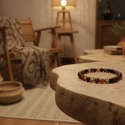 Agate rubanée, bracelet de qualité AAA - harmonie et stabilité