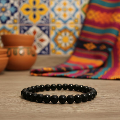 Obsidienne Œil Céleste, bracelet boules 6 à 8mm de qualité AAA