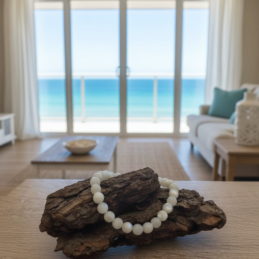 Nacre naturelle, bracelet boules qualité AAA