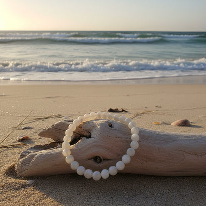 Nacre naturelle, bracelet boules qualité AAA