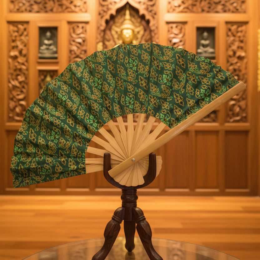 Eventail artisanal en bambou nord Chiang Mai collection thaï ar't 2