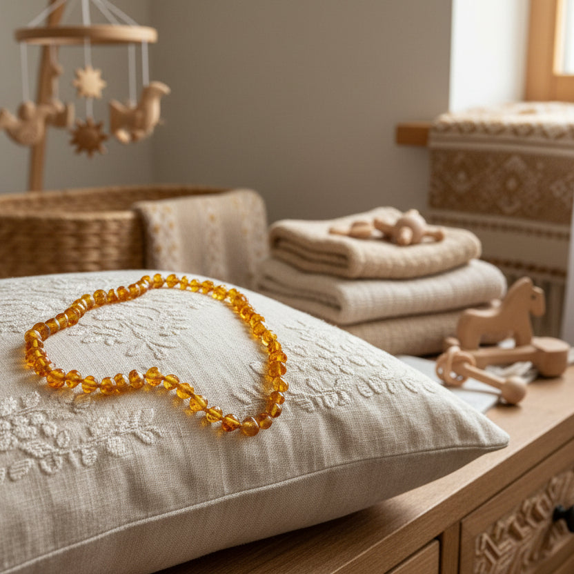 Ambre de la Baltique, collier BEBE boules qualité AAA+