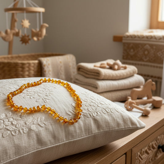 Ambre de la Baltique, collier BEBE boules qualité AAA+