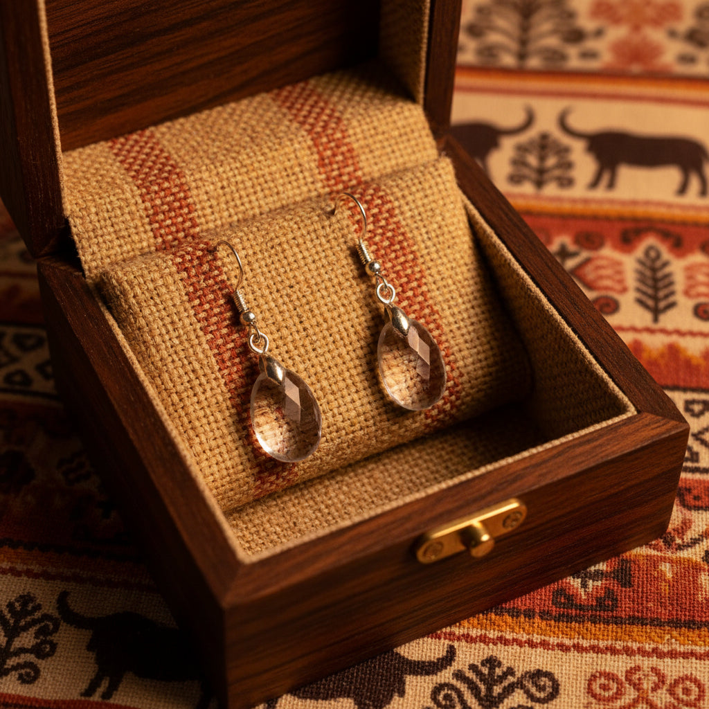 Boucles d'oreilles en Cristal de Roche extra