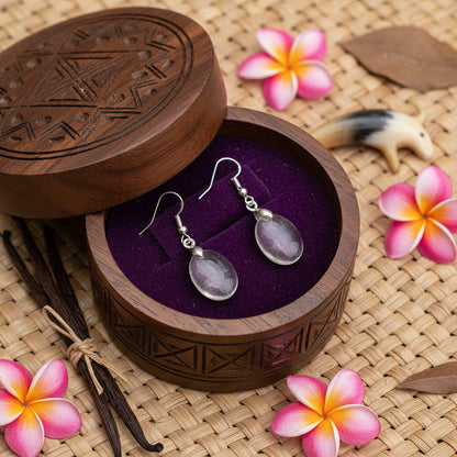 Boucles d'oreilles en Cristal de Roche extra