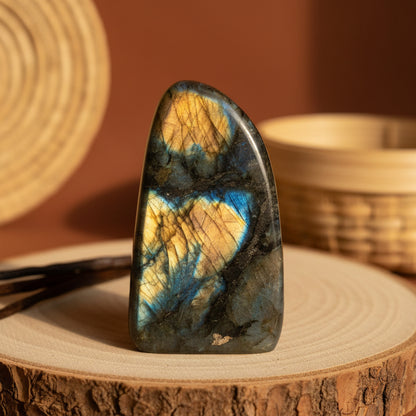 Labradorite (Spectrolite) de Madagascar, Forme libre N°10 qualité AAA.