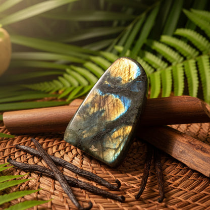 Labradorite (Spectrolite) de Madagascar, Forme libre N°10 qualité AAA.