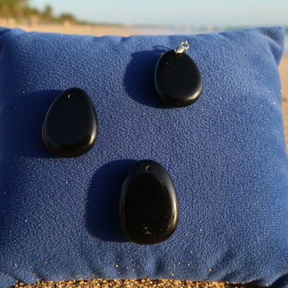 Tourmaline noire Brésil pendentif 25x20mm qualité AA+