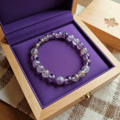 Auralite 23, Merveille de la nature, bracelet boules 8mm AAA