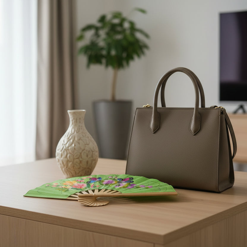 Eventail artisanal en bambou nord Chiang Mai collection florale 2