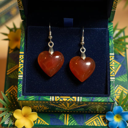 Boucles d'oreilles en Cornaline du Brésil