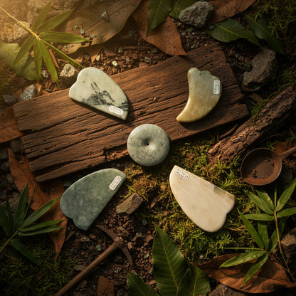 Gua Sha en Jade Birman série 5 à 8