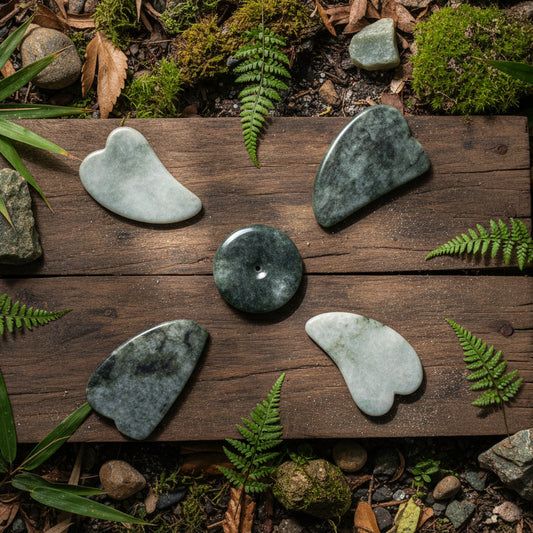 Gua Sha en Jade Birman série 17 à 20