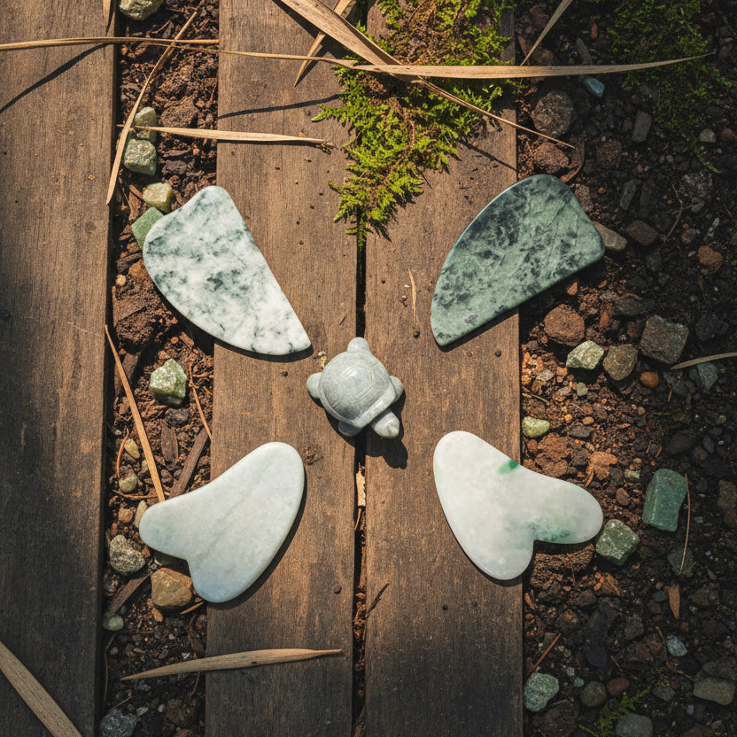 Gua Sha en Jade Birman série 13 à 16