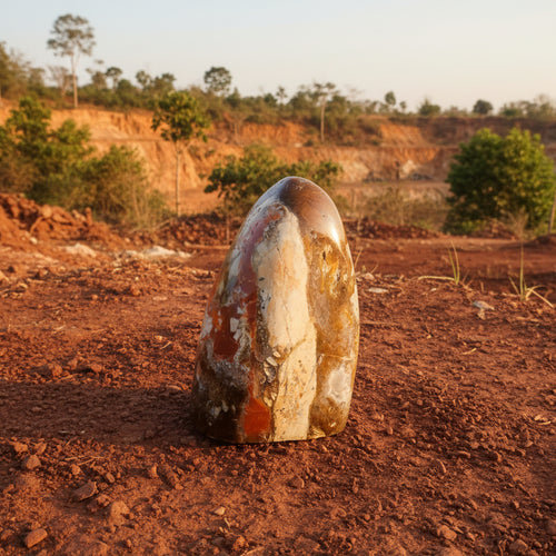 Opale de Feu, bloc à poser pièce unique de 943gr, Madagascar.