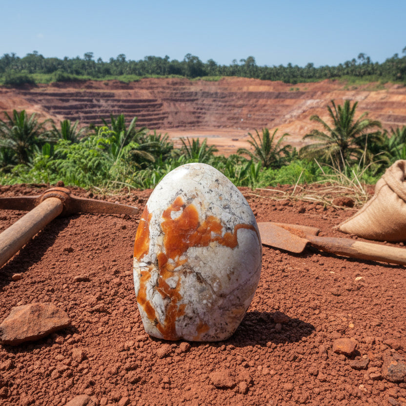 Opale de Feu, bloc à poser pièce unique de 632gr, Madagascar.