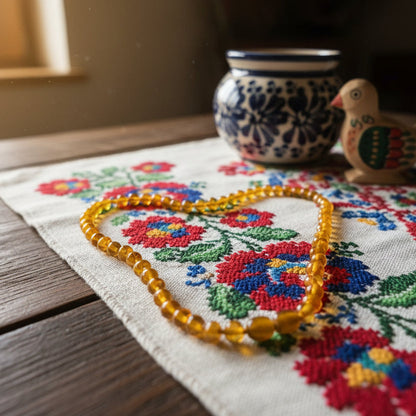 Ambre de la Baltique, collier adulte boules qualité AAA+